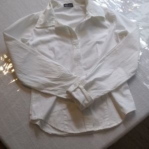 Wet Seal Women's White Button-Down Shirt.